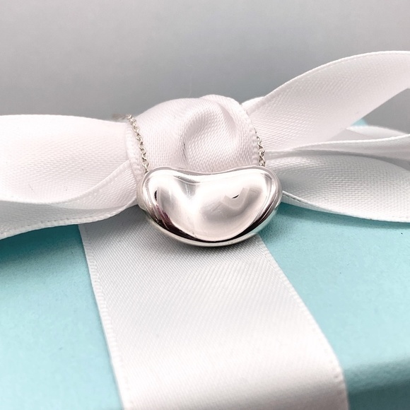 Tiffany & Co. Jewelry - Authenticated Tiffany & Co 18mm Elsa Peretti bean 925 silver 8 gram 18” box